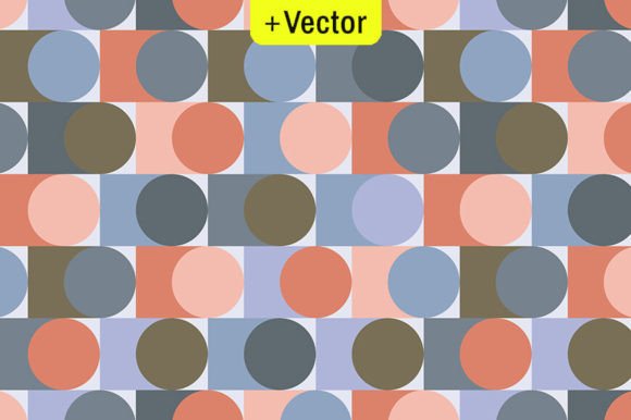 Download Retro Dots Mosaic Orange Blue Geometric - Dots Collection