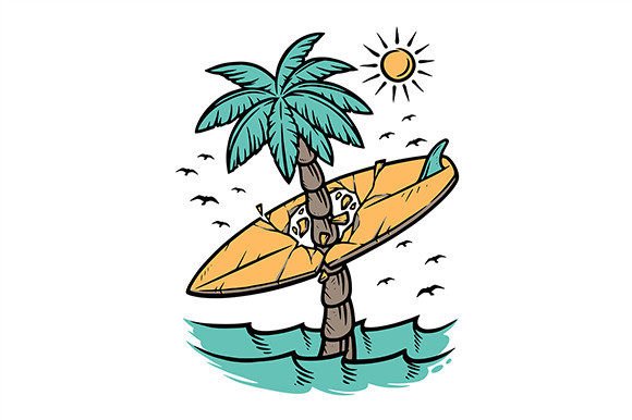 Download Coconut Trees and Surfing Boards - Coconut trees Collection
