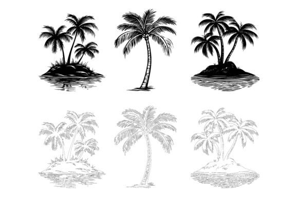 Download Black Coconut Trees Icon - Coconut trees Collection