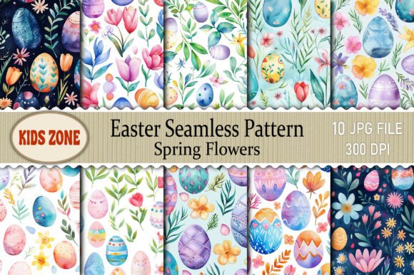 Download Easter Seamless Pattern Spring Flowers 2 - Spring flowers Collection