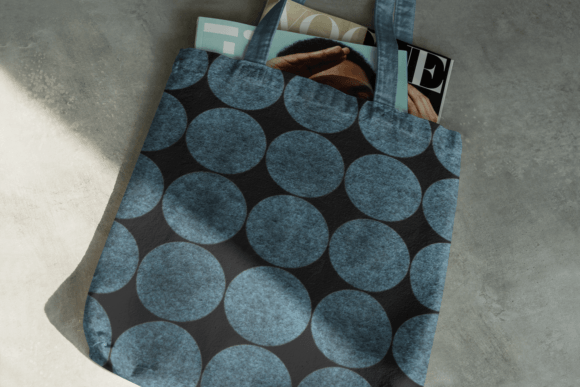 Download Dusty Mid Century Dots on Black - Dots Collection