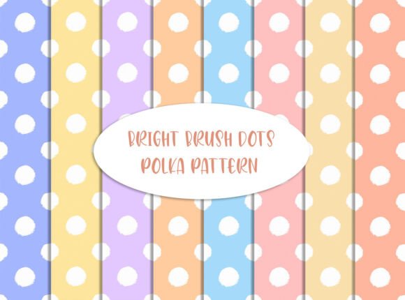 Download Bright Brush Dots Polka Pattern - Dots Collection