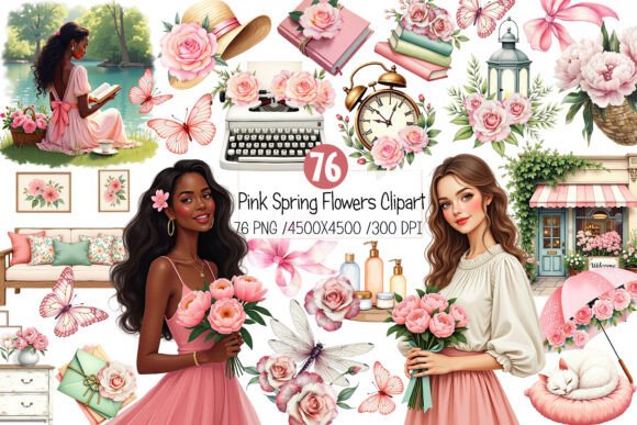Download Pink Spring Flowers Clipart - Spring flowers Collection