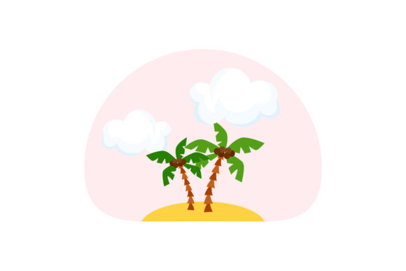 Download Two Coconut Trees on the Island - Coconut trees Collection