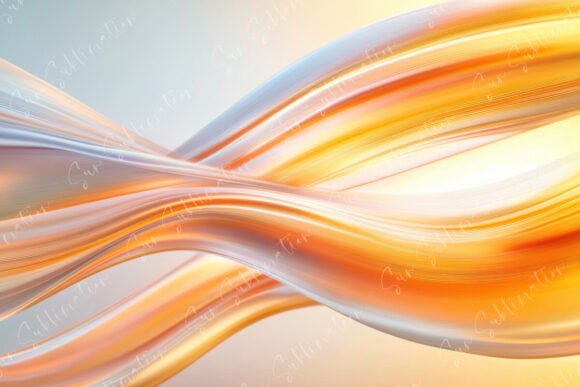 Download Abstract Flowing Waves in Warm Orange - Abstract Collection
