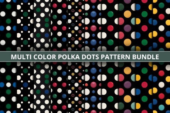 Download Multi Color Polka Dots Pattern Bundle - Dots Collection