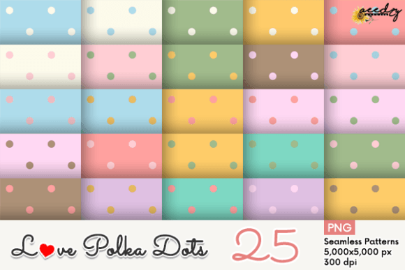 Download Love Polka Dots Patterns Set - Dots Collection