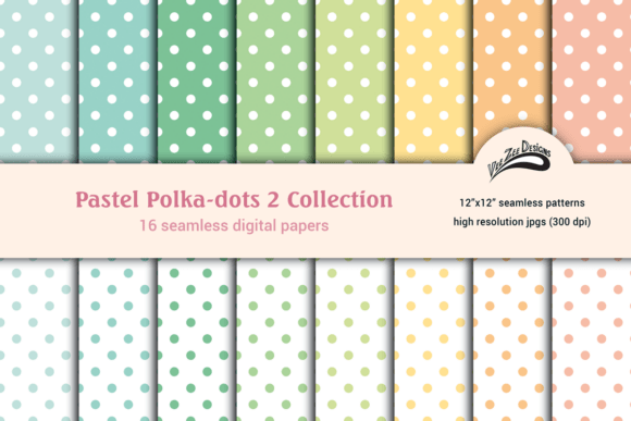 Download Pastel Polka Dots Digital Paper Bundle - Dots Collection