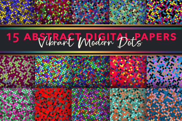 Download Colorful Modern Dots Digital Paper Set - Dots Collection