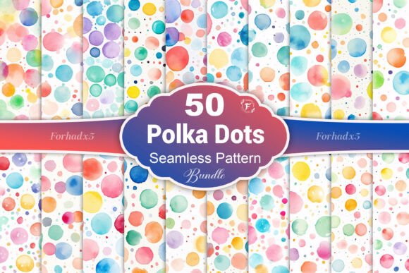 Download Watercolor Polka Dots Pattern - Dots Collection
