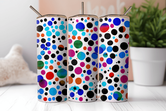 Download Retro Dots 20oz Straight Tumbler Wrap - Dots Collection