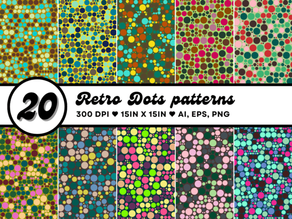 Download 20 Retro Dots Patterns - Dots Collection