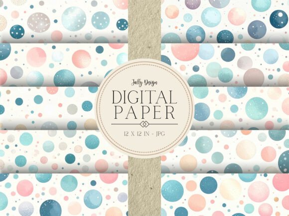 Download Nursery Pastel Dots Digital Paper - Dots Collection