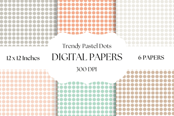 Download Trendy Pastel Dots Digital Papers - Dots Collection