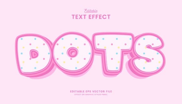 Download Cute Pink Pastel Dots Text Effect - Dots Collection
