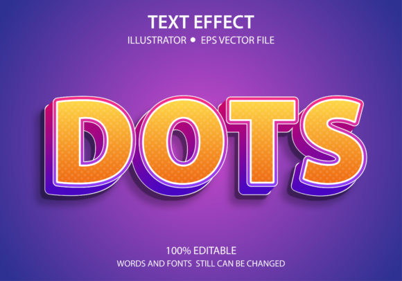 Download Text Style Effect Modern Dots Premium - Dots Collection